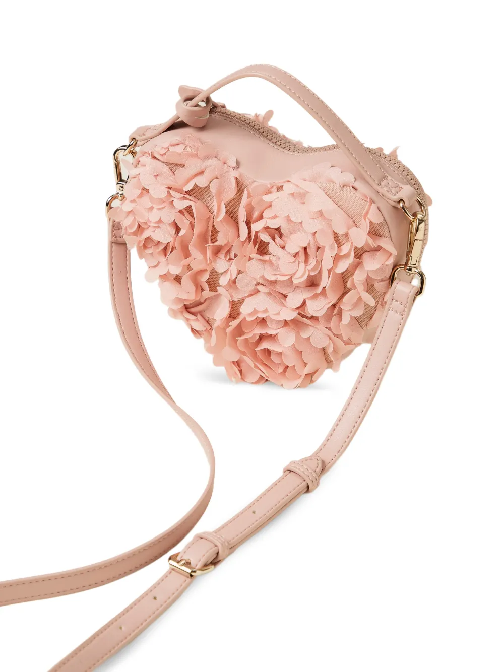 TWINSET Hartvormige schoudertas met bloemen Roze