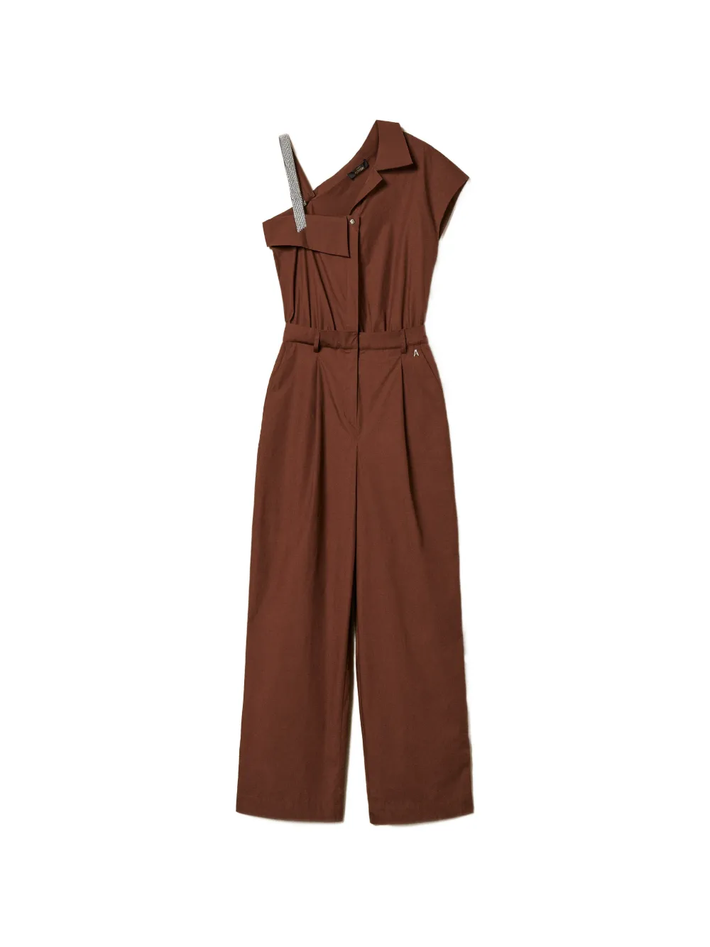 TWINSET Asymmetrische jumpsuit Bruin