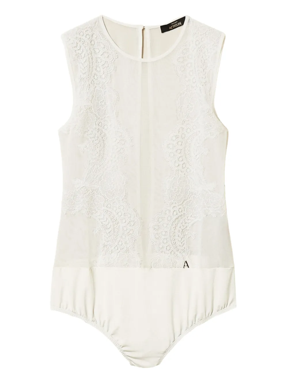 TWINSET Top in pizzo - Bianco