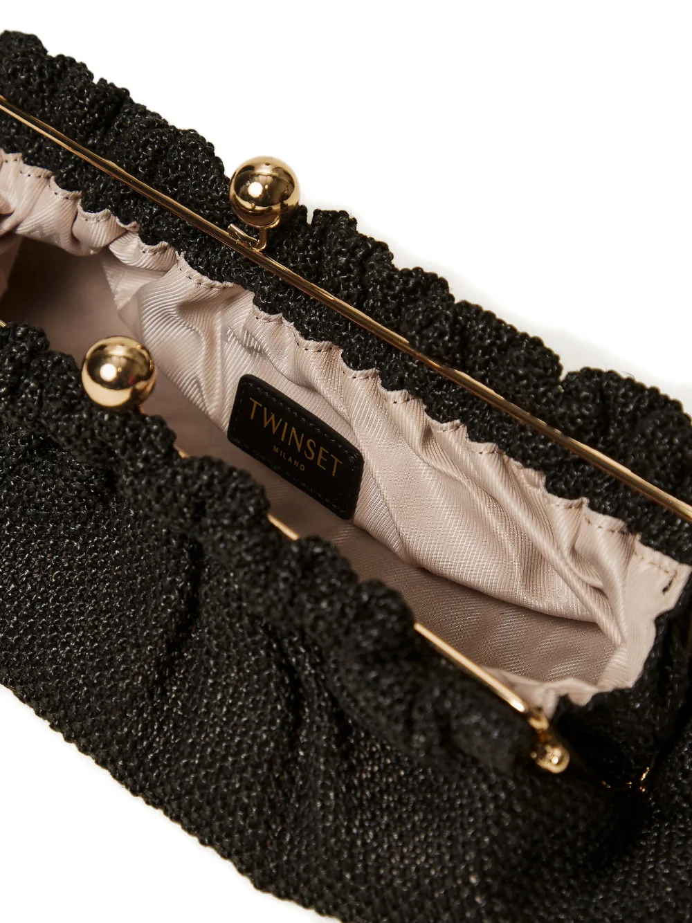  Twinset Cherry-detail Clutch Bag - Black 