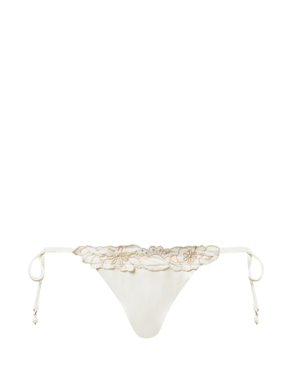 TWINSET floral-embroidered bottoms - Toni neutri