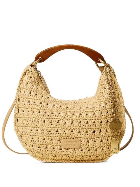 TWINSET Tote Bag mit Lochstrick-Anhänger