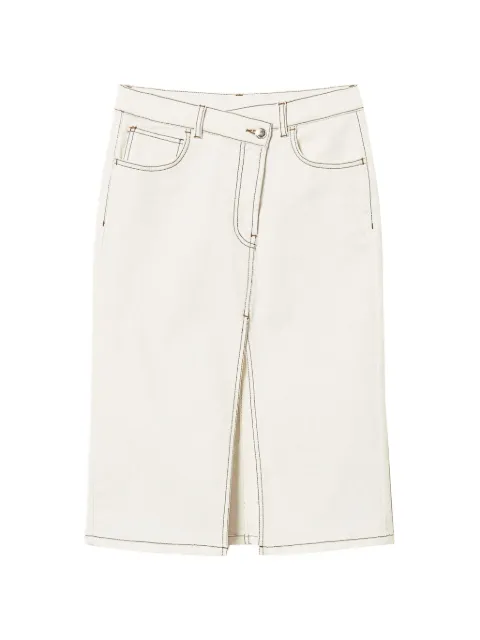 TWINSET contrast-stitch midi skirt