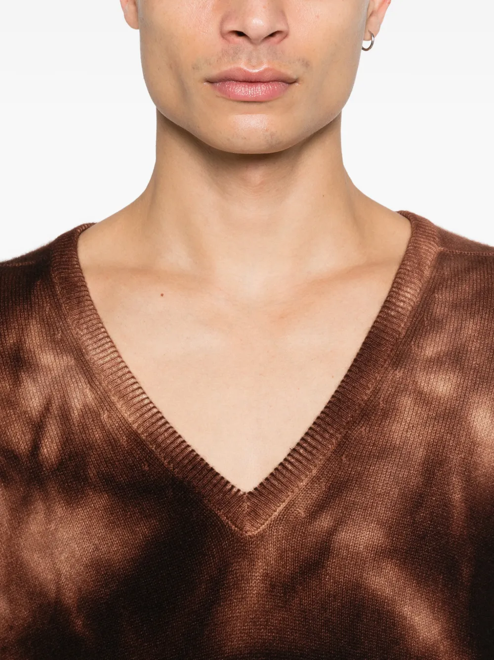 V-Neck Tie-Dye Top