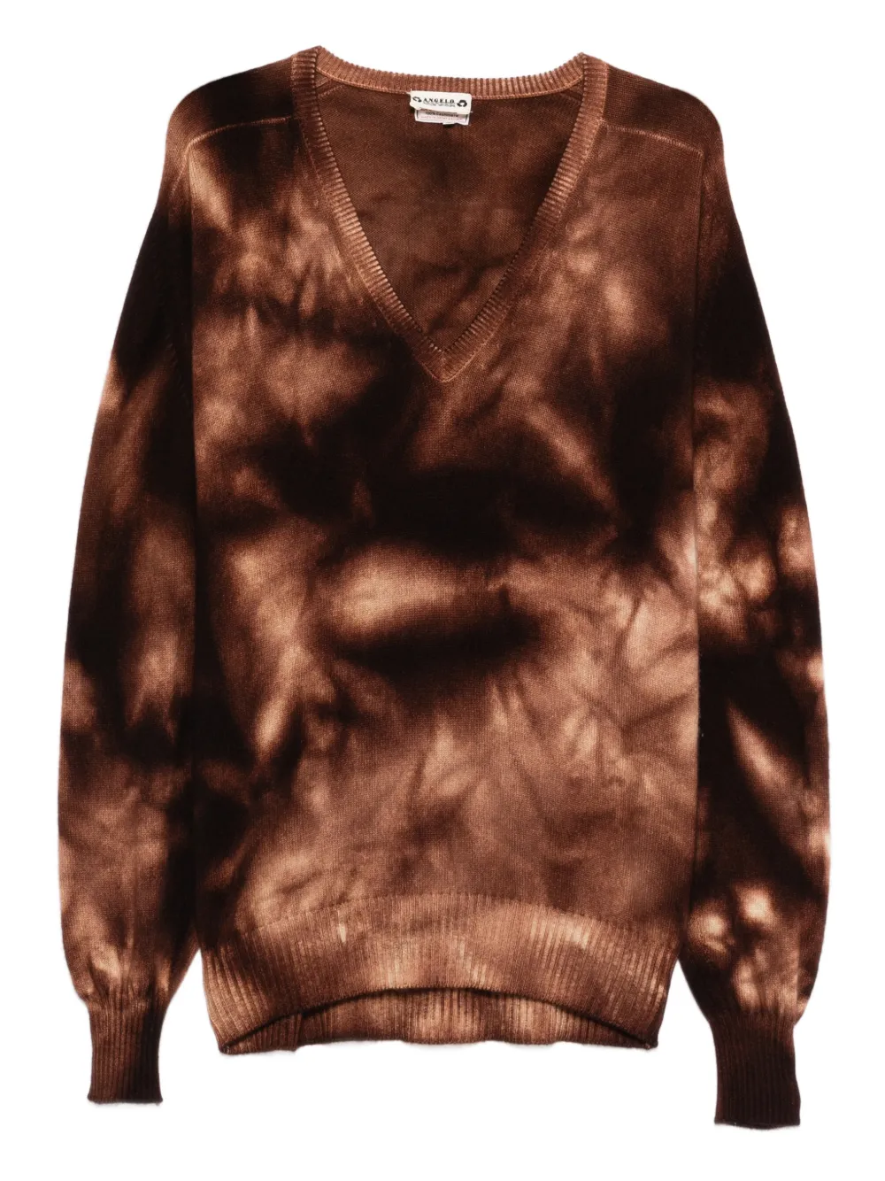 V-neck tie-dye top