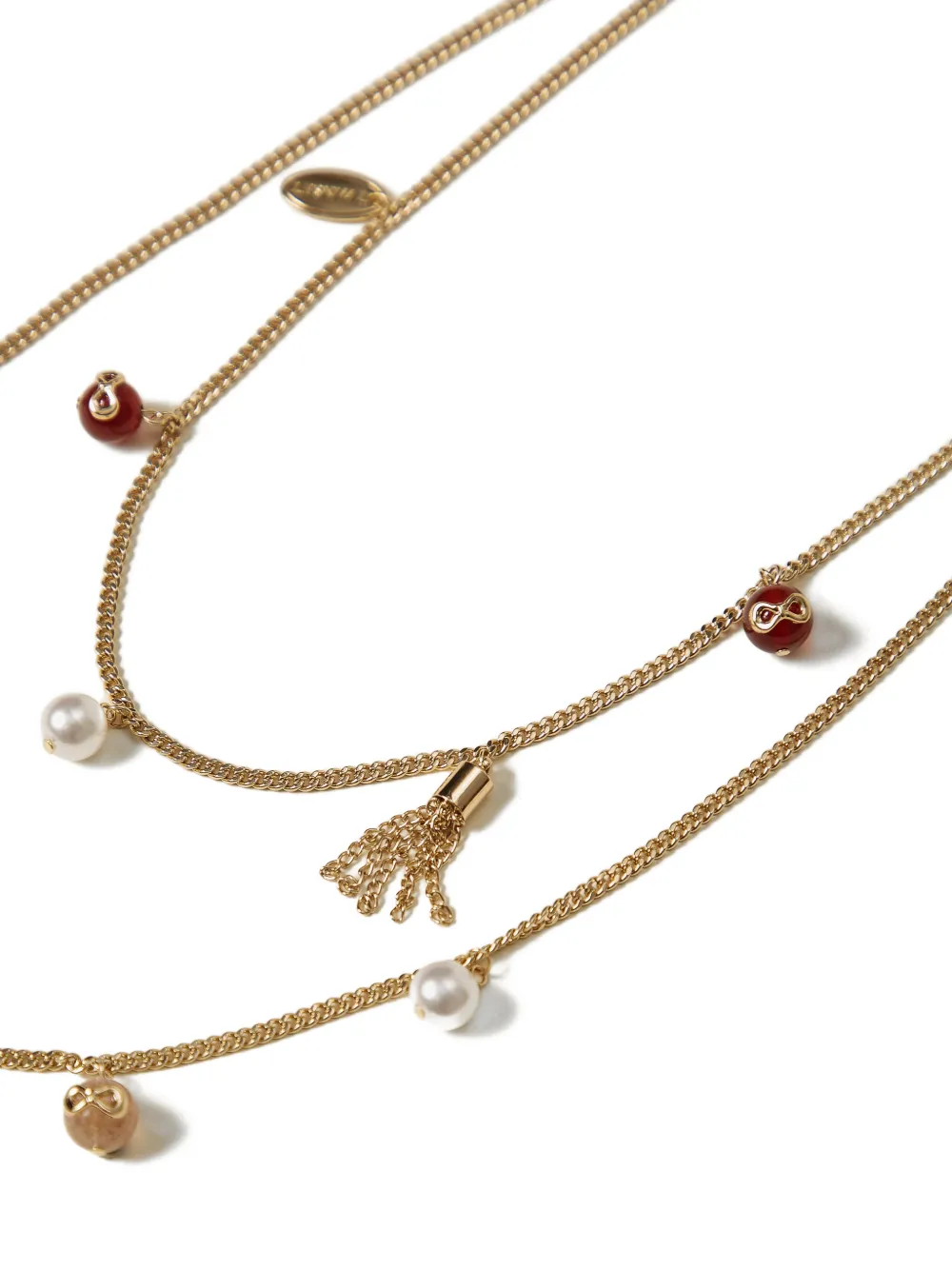  Twinset Beaded Tassel Necklace - Gold 