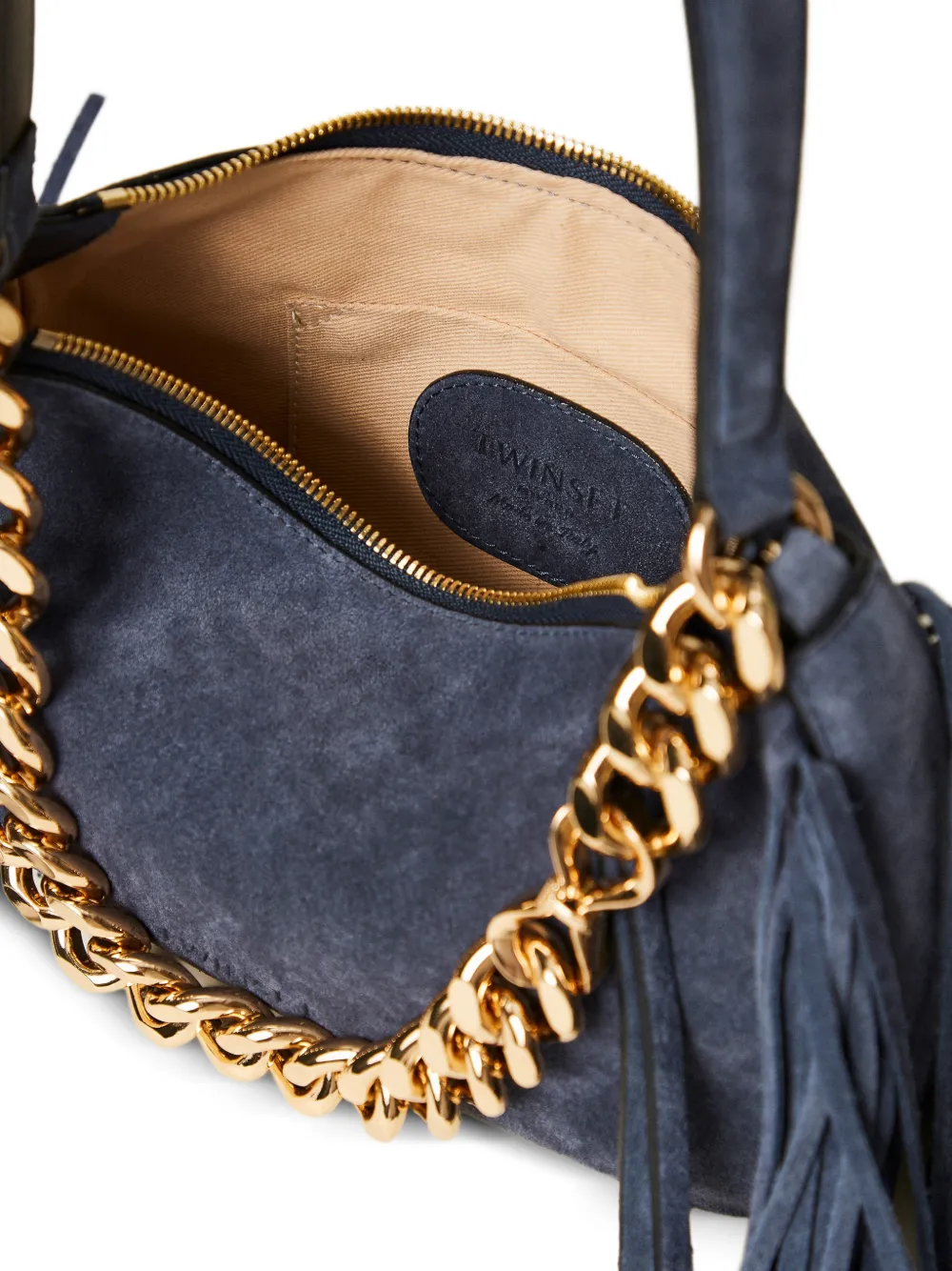 TWINSET 'Liliane' kleine suède tas Blauw