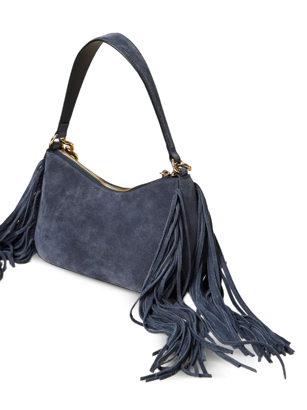  Twinset Liliane Fringed Chain-strap Shoulder Bag - Blue 
