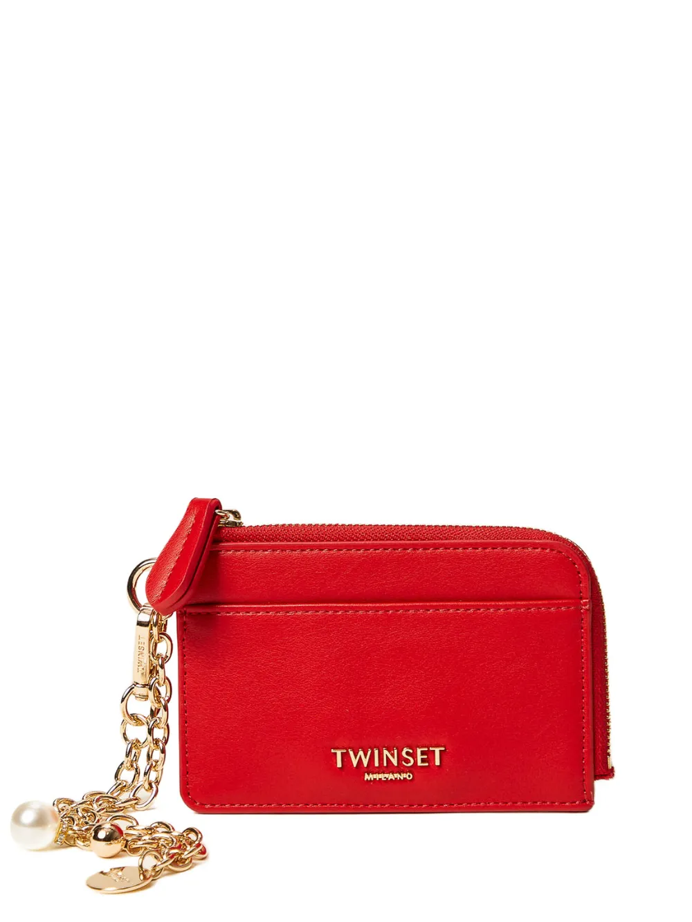 TWINSET chain-strap charm card holder | Red | Image 1
