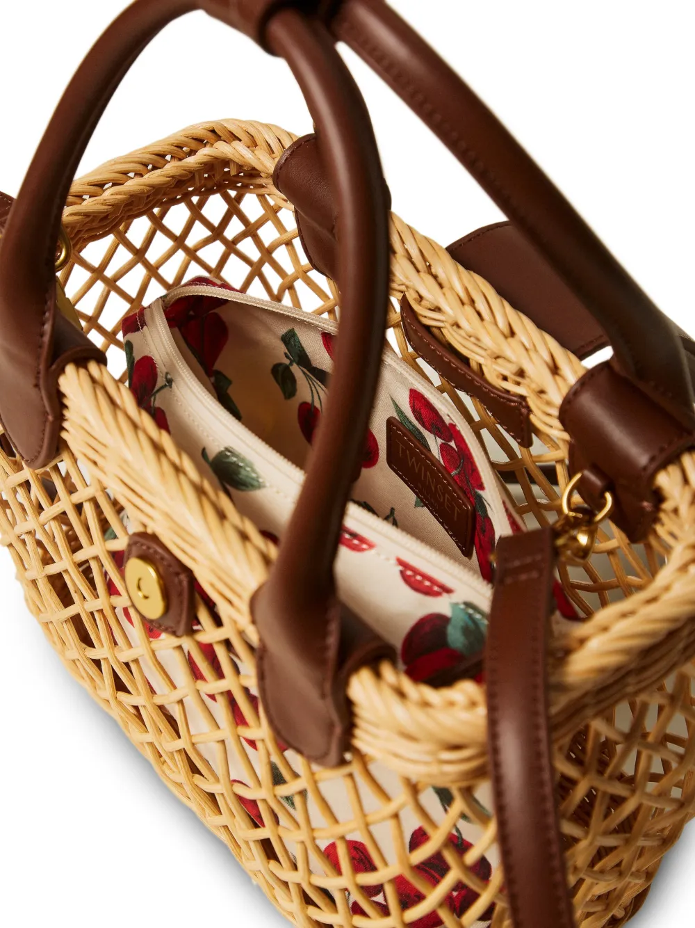 TWINSET Tas met logo-applicatie Beige