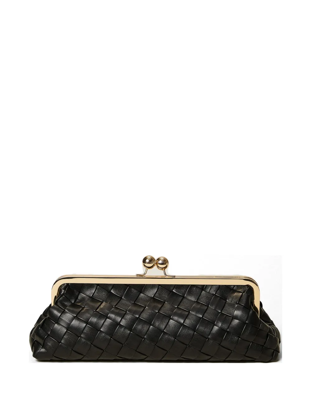 TWINSET braided-pattern clutch bag - Nero