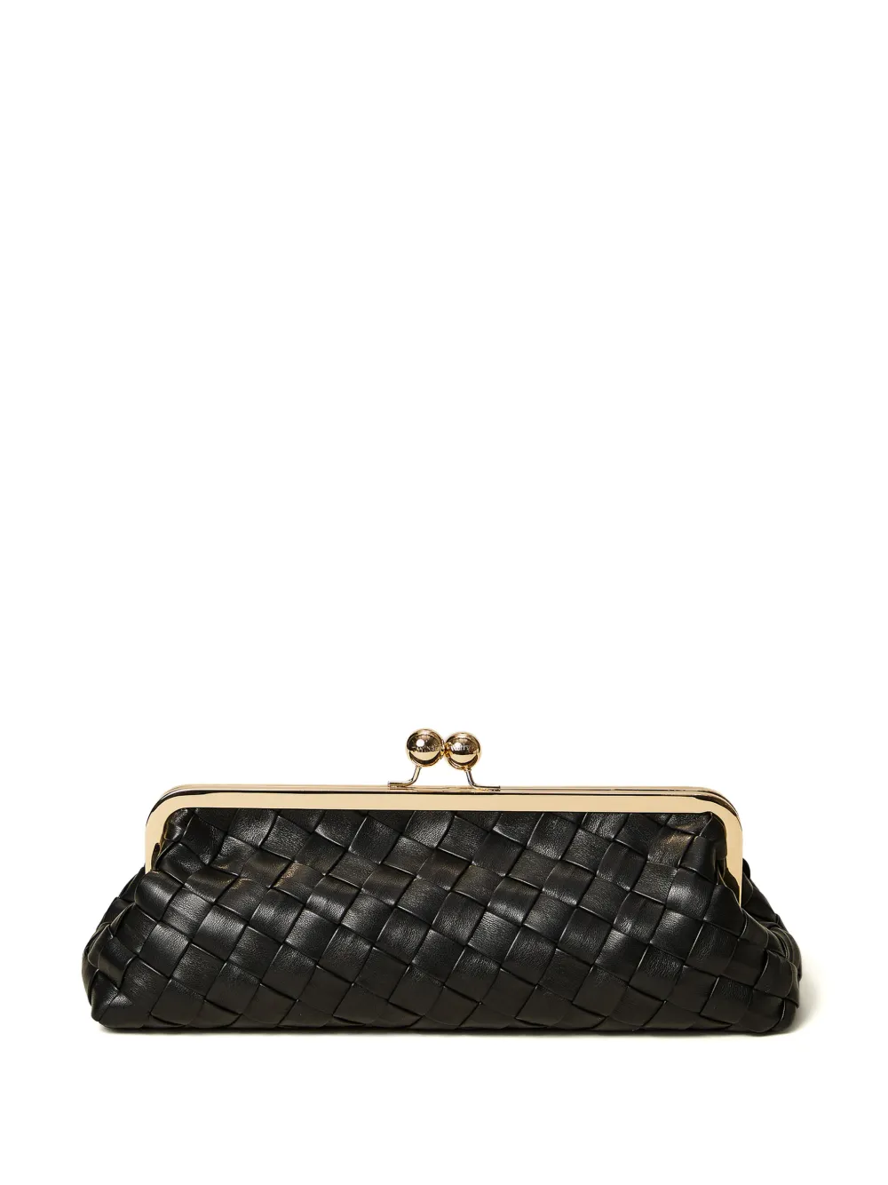 TWINSET braided-pattern clutch bag - Nero