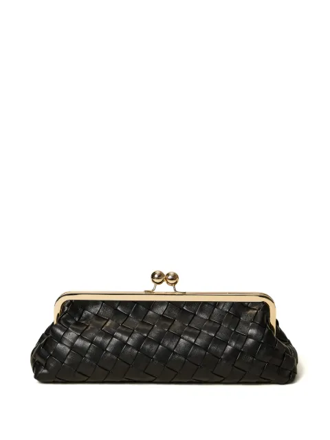 TWINSET braided-pattern clutch bag