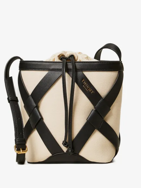 TWINSET bolsa bucket con tiras cruzadas