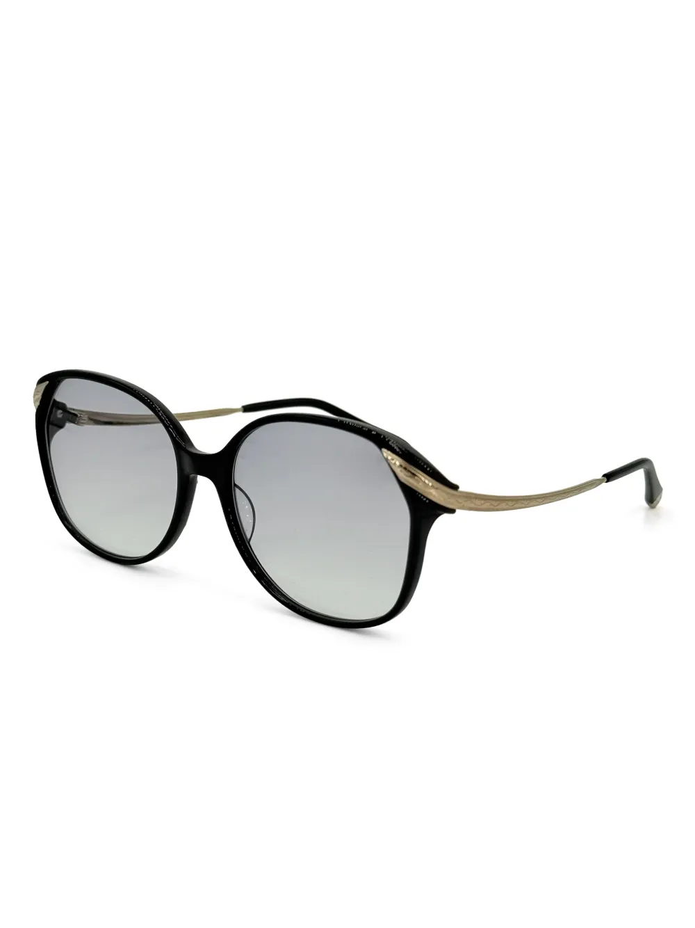 Yellows Plus Glenda zonnebril met rond montuur - Zwart