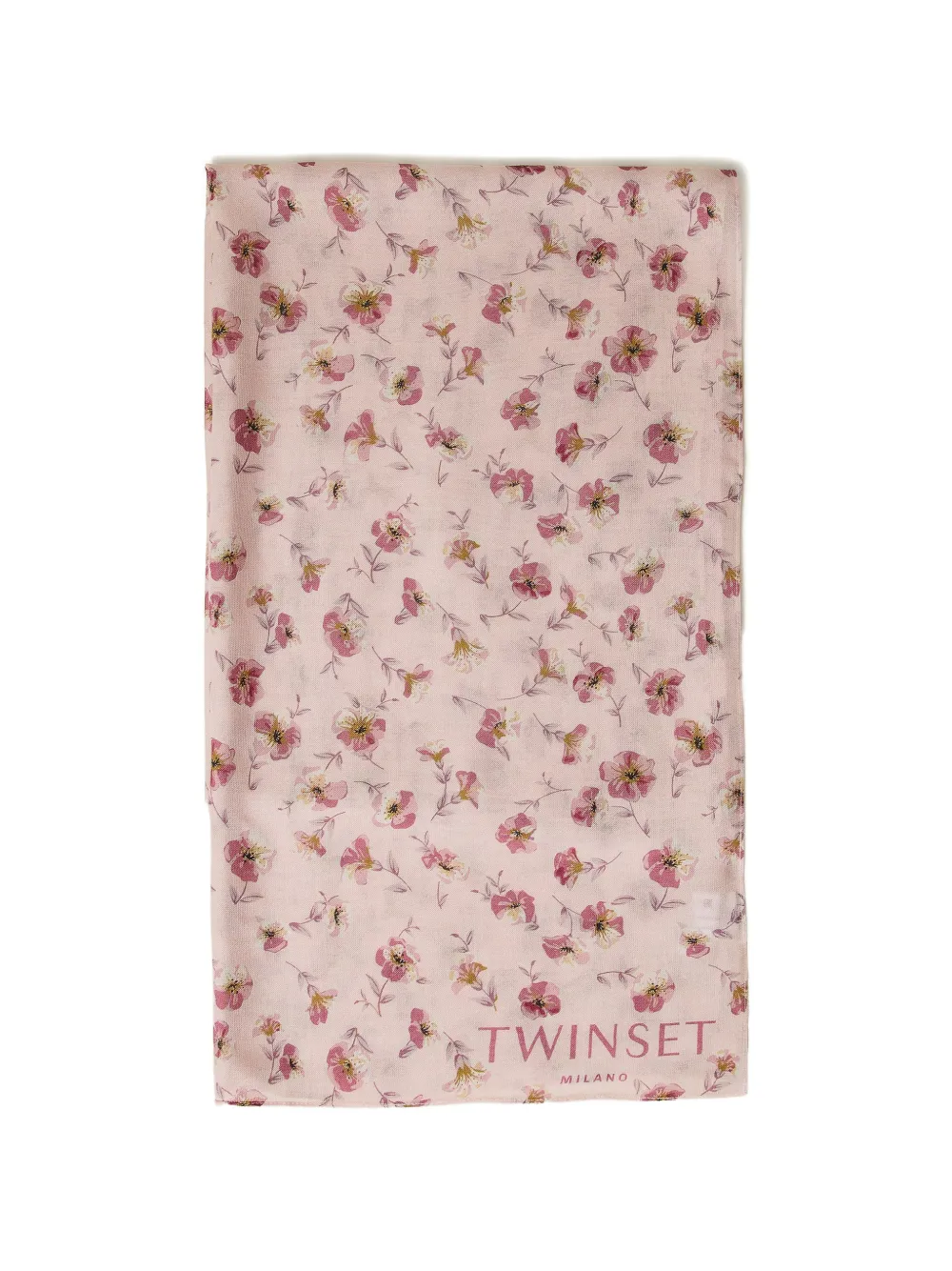 TWINSET floral-pattern scarf - Rosa