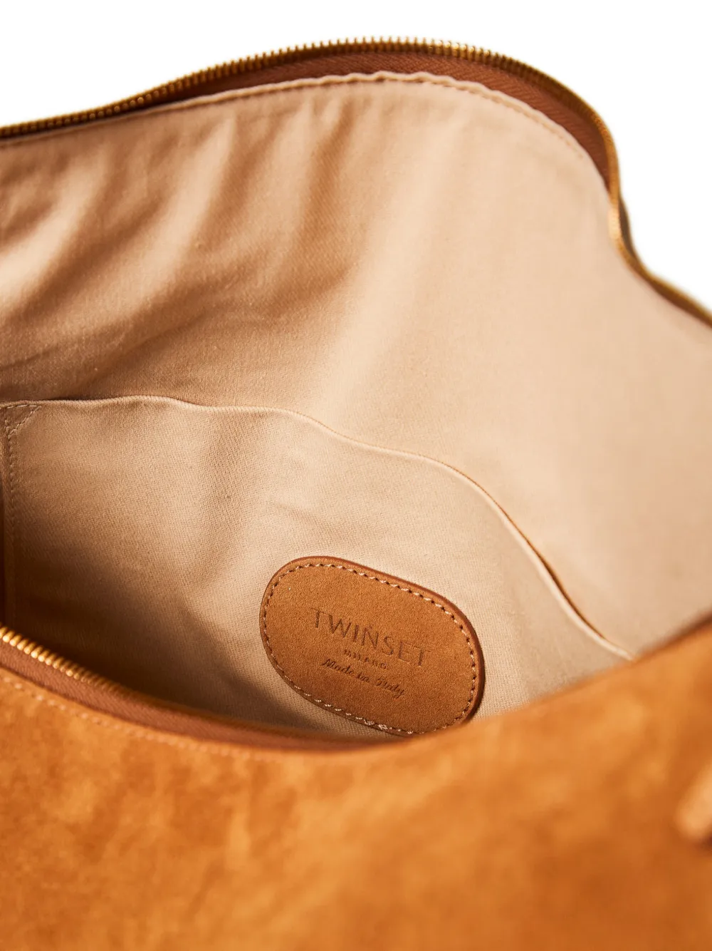 TWINSET Liliane schoudertas met ringdetail Bruin