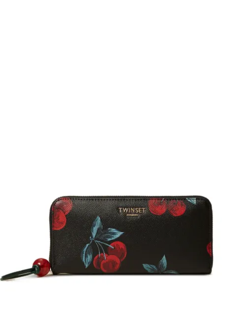 TWINSET cherry-print zip wallet