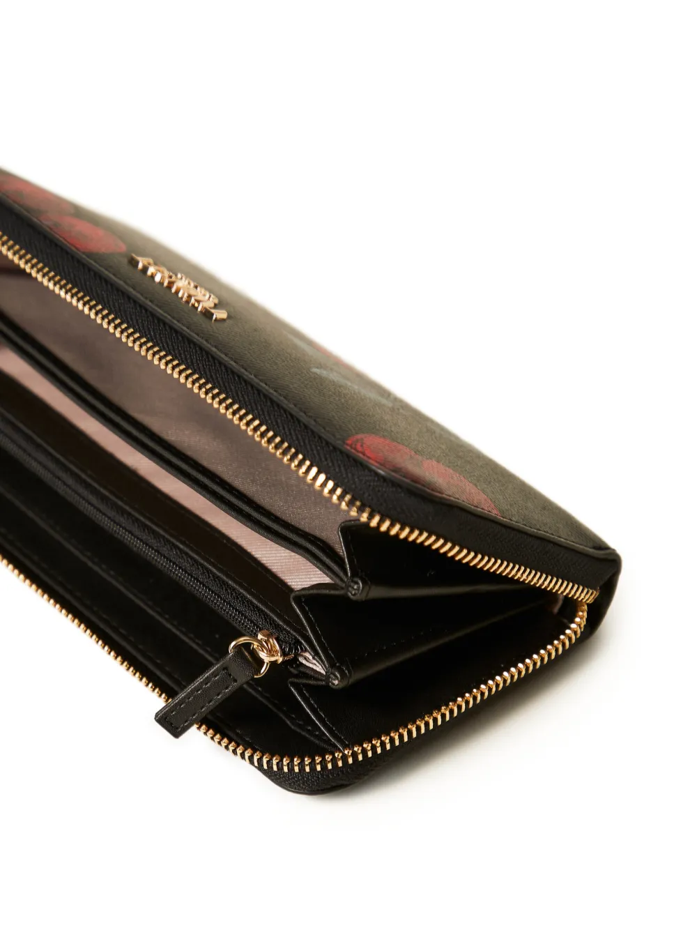  Twinset Cherry-print Zip Wallet - Black 