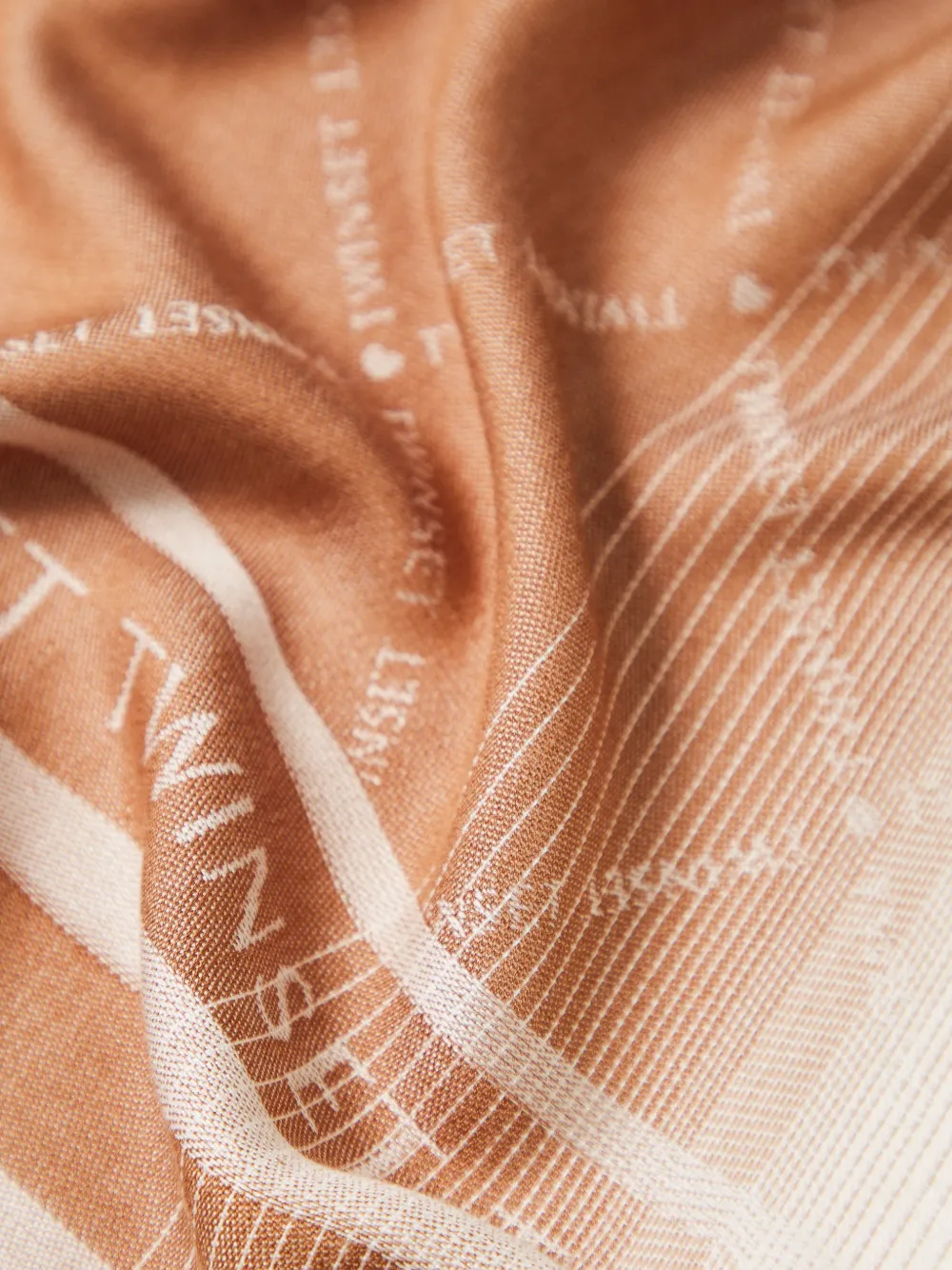  Twinset Logo-detail Pattern Scarf - Neutrals 