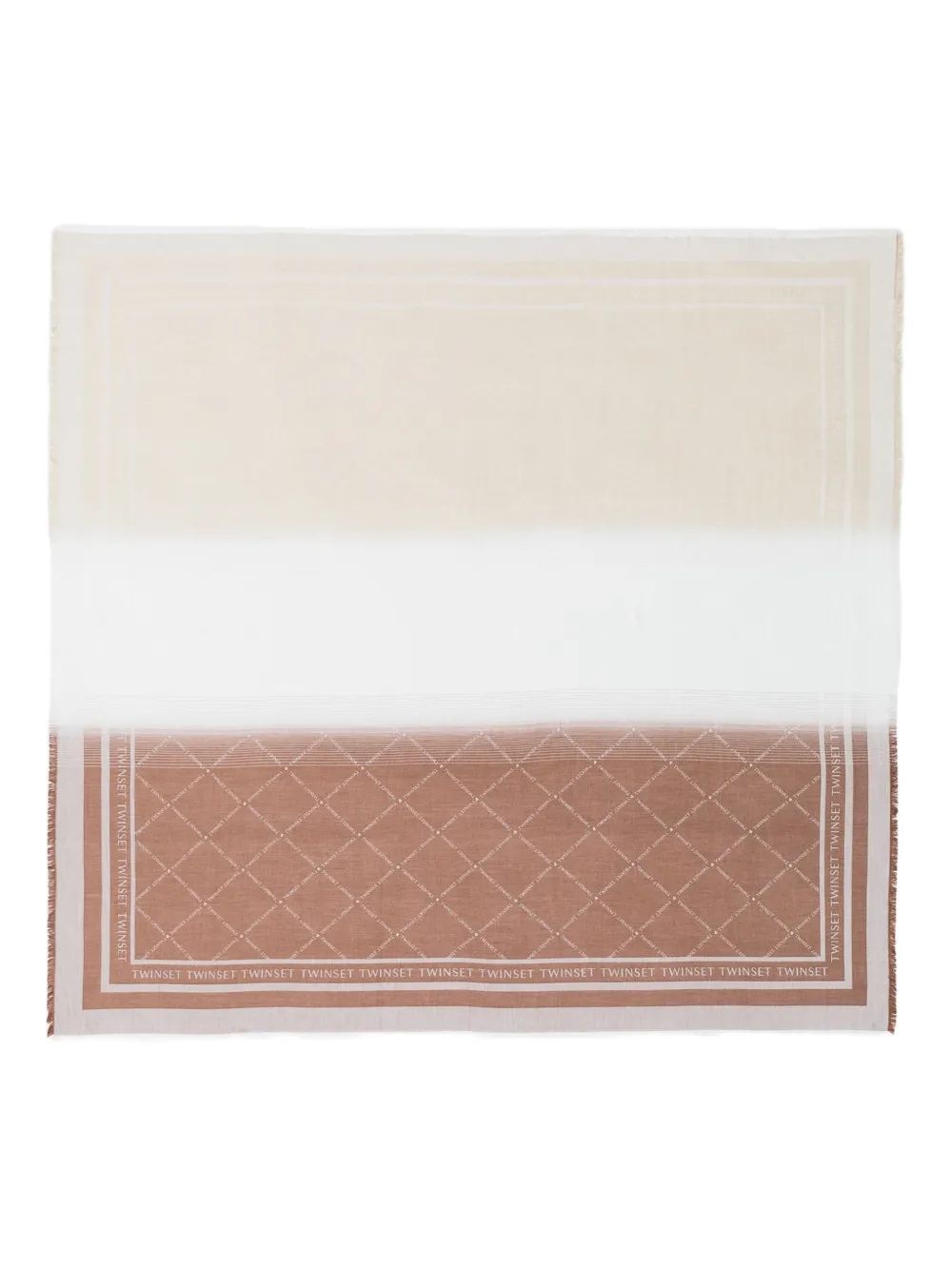  Twinset Logo-detail Pattern Scarf - Neutrals 
