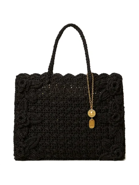 TWINSET floral-appliqué tote bag