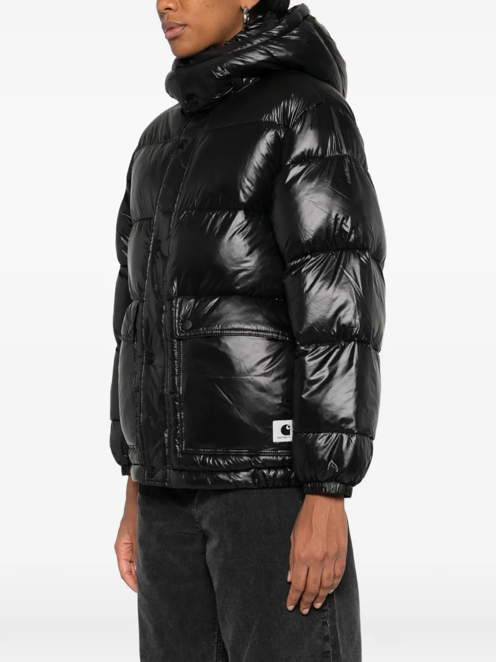  Carhartt Wip Benson Zip-up Puffer Jacket - Black 