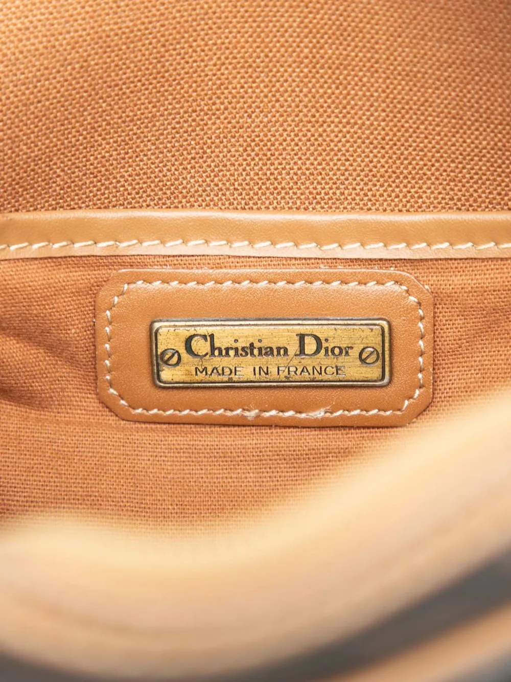 Pre-owned Dior 20th Century Honeycomb Coated Canvas Crossbody Bag In Black