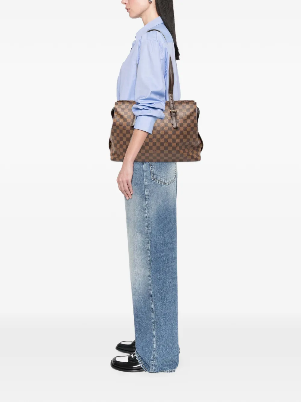 2003 Damier Ebene Chelsea Shoulder Bag