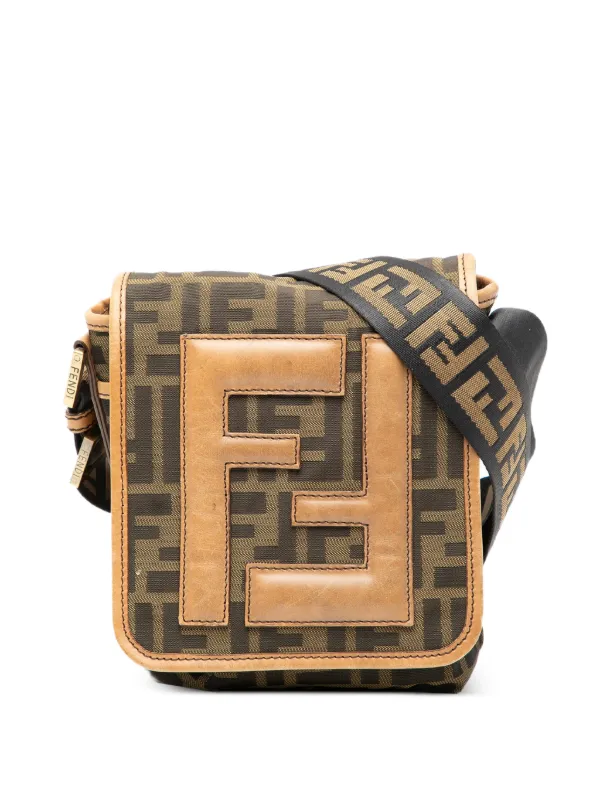 Fendi Pre-Owned 2010-2025 Mini FF Zucca Canvas Crossbody Bag