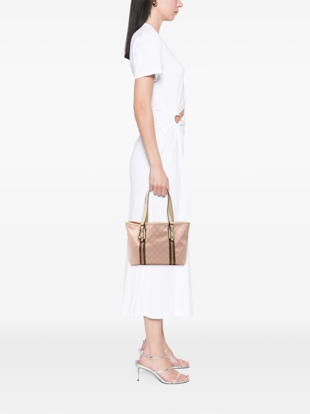 GUCCI Pre-owned 2016-2025 Gg Canvas Jolicoeur Tote Bag In Pink