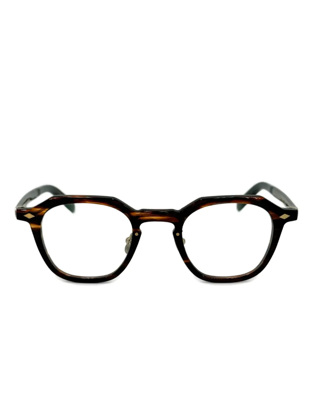 Yellows Plus Dennis round-frame glasses | Brown | Image 1