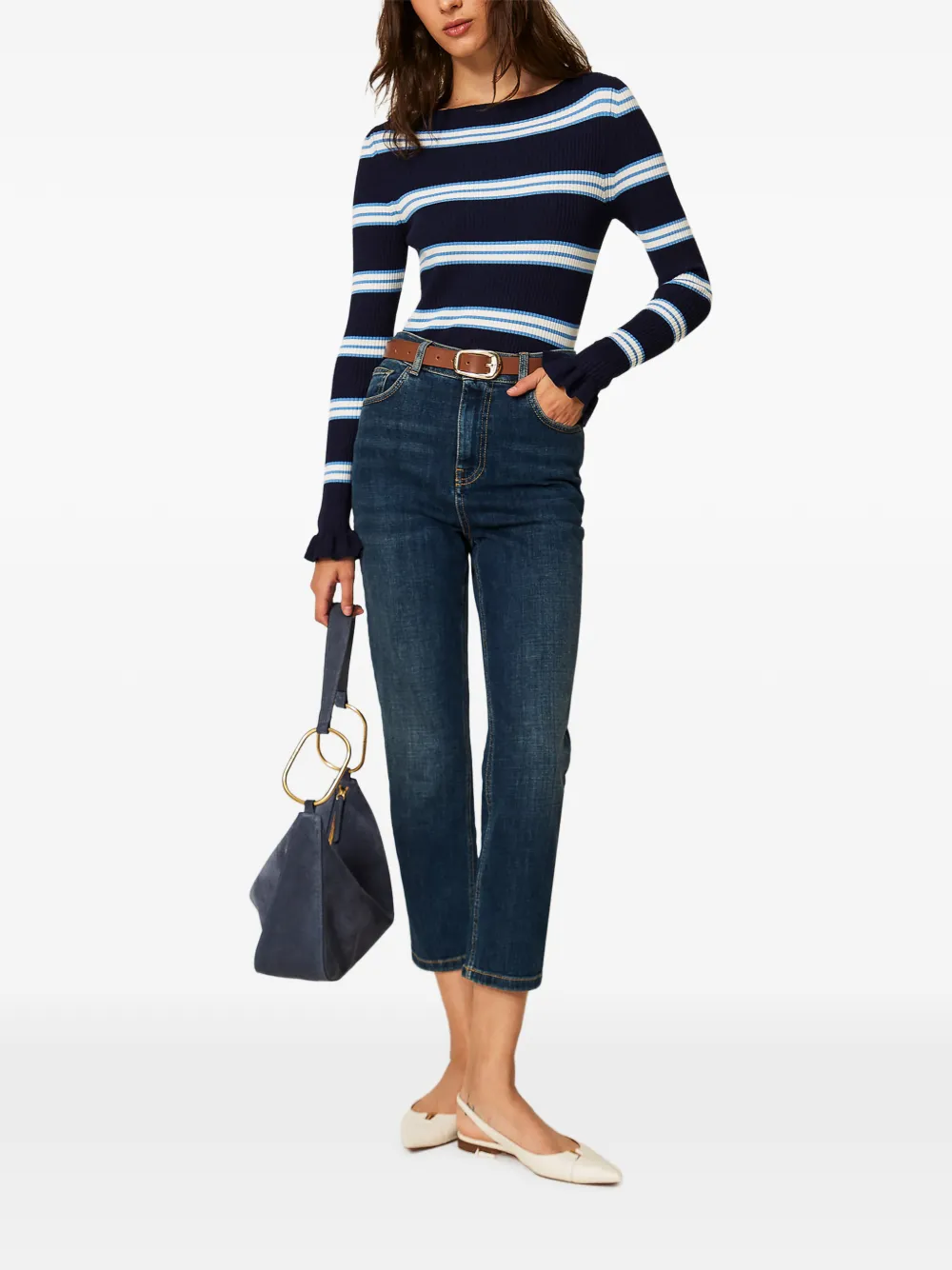 TWINSET Jeans met vijf zakken - Blauw