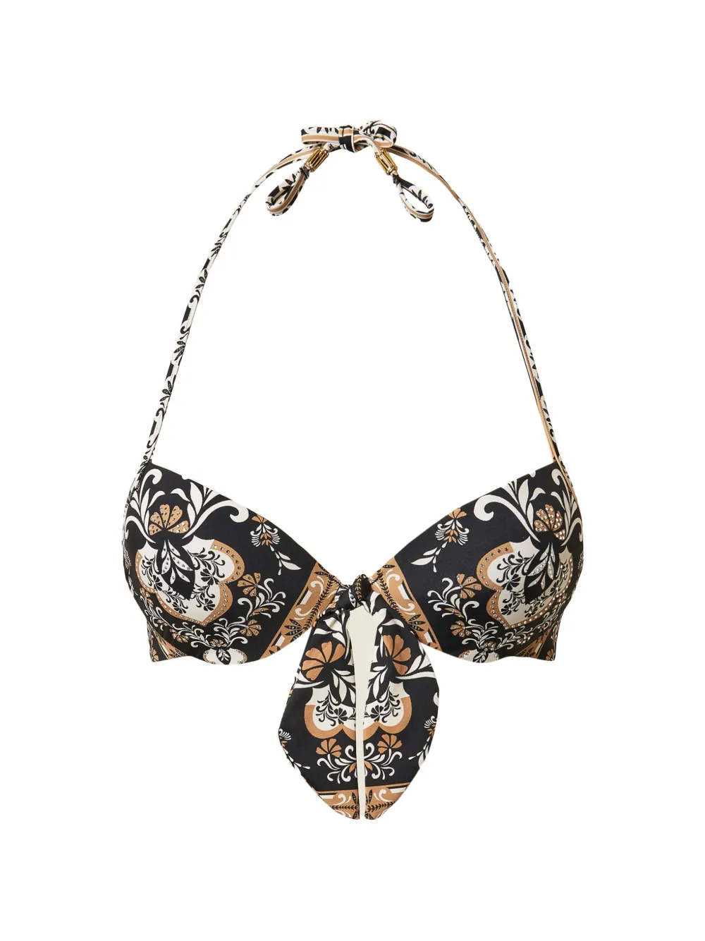 TWINSET foulard-print push-up bikini top - Schwarz