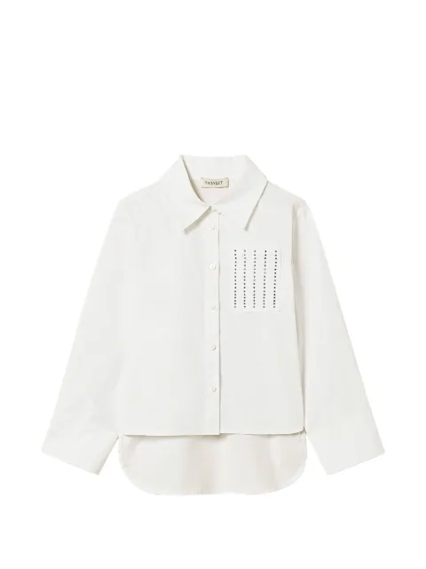 TWINSET Kids studded-pocket shirt