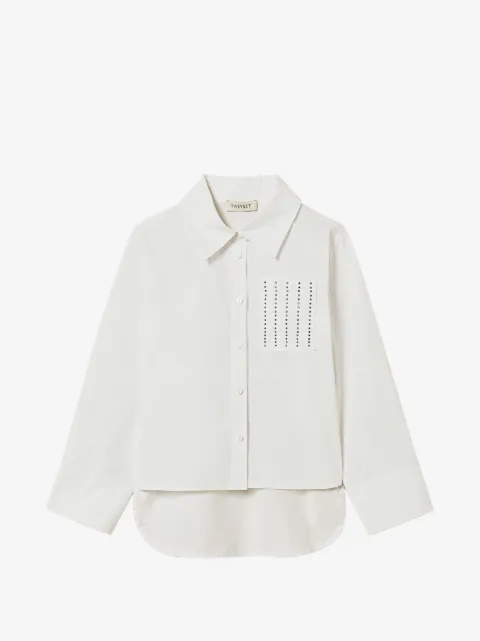 TWINSET Kids قميص بجيب مرصع