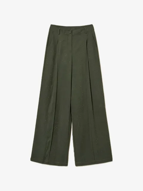 TWINSET Pantaloni in twill con borchie