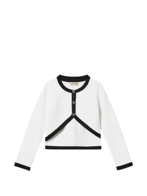 TWINSET Kids cárdigan con cuello redondo