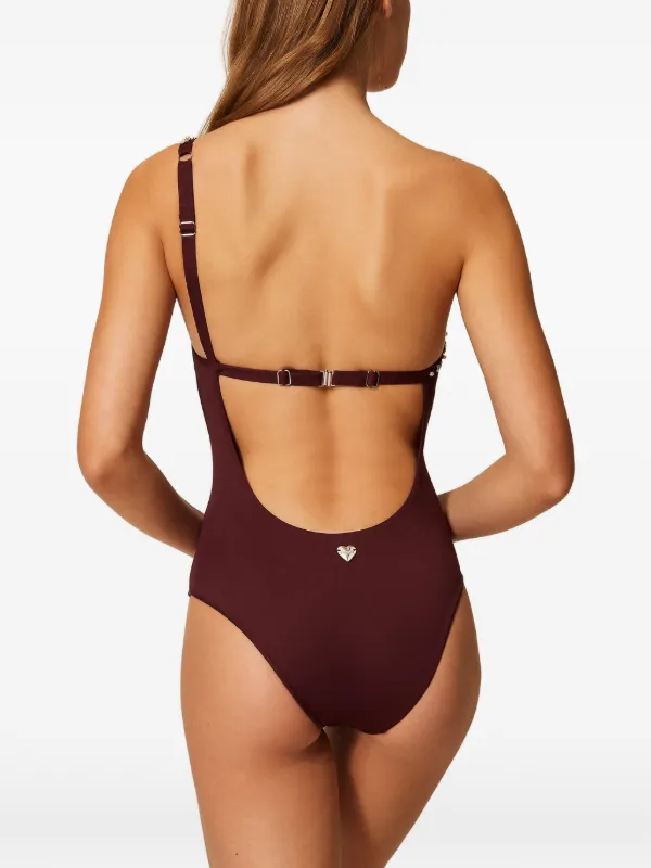 TWINSET エンブロイダリー ワンショルダー水着 | レッド | FARFETCH JP