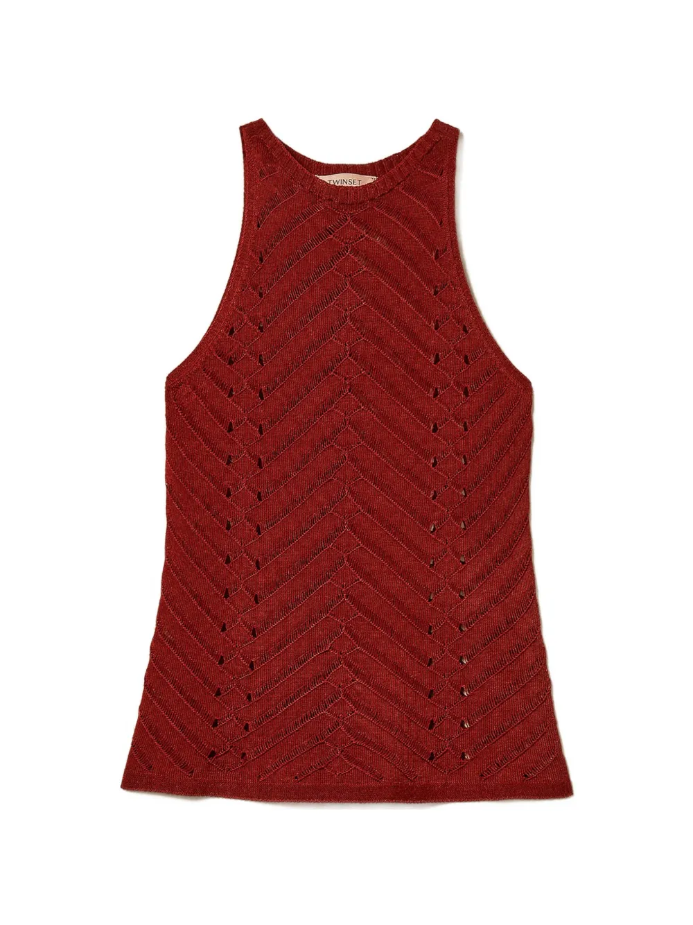 TWINSET openwork tank top - Rosso