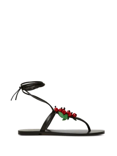 TWINSET cherries-detail lace-up sandals