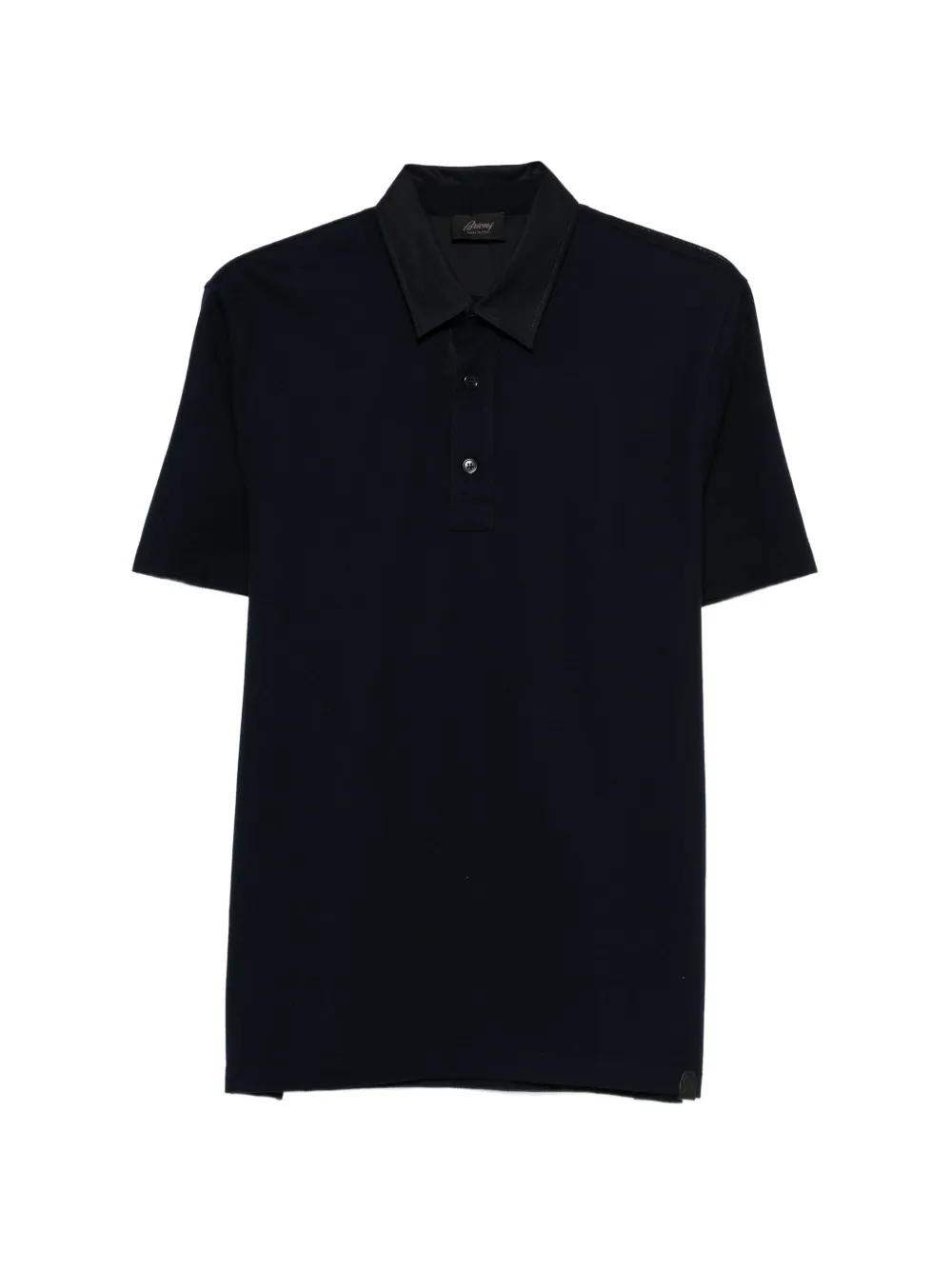 Brioni contrast-collar polo shirt - Blu