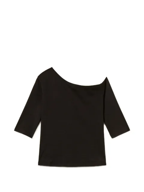 TWINSET asymmetric collar T-shirt