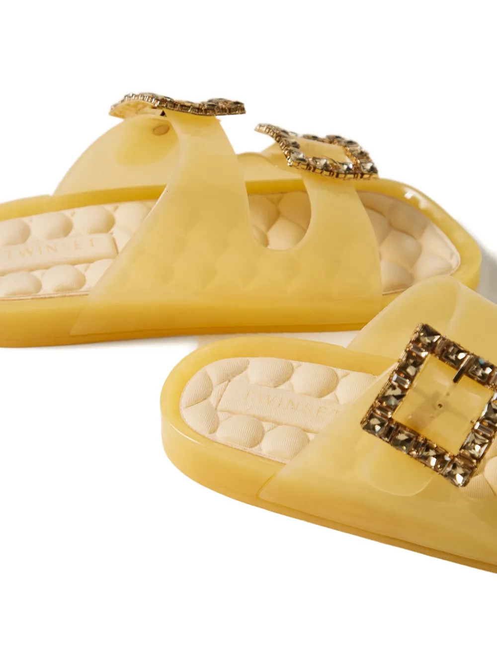 TWINSET Sandalen met juwelen gespen Wit