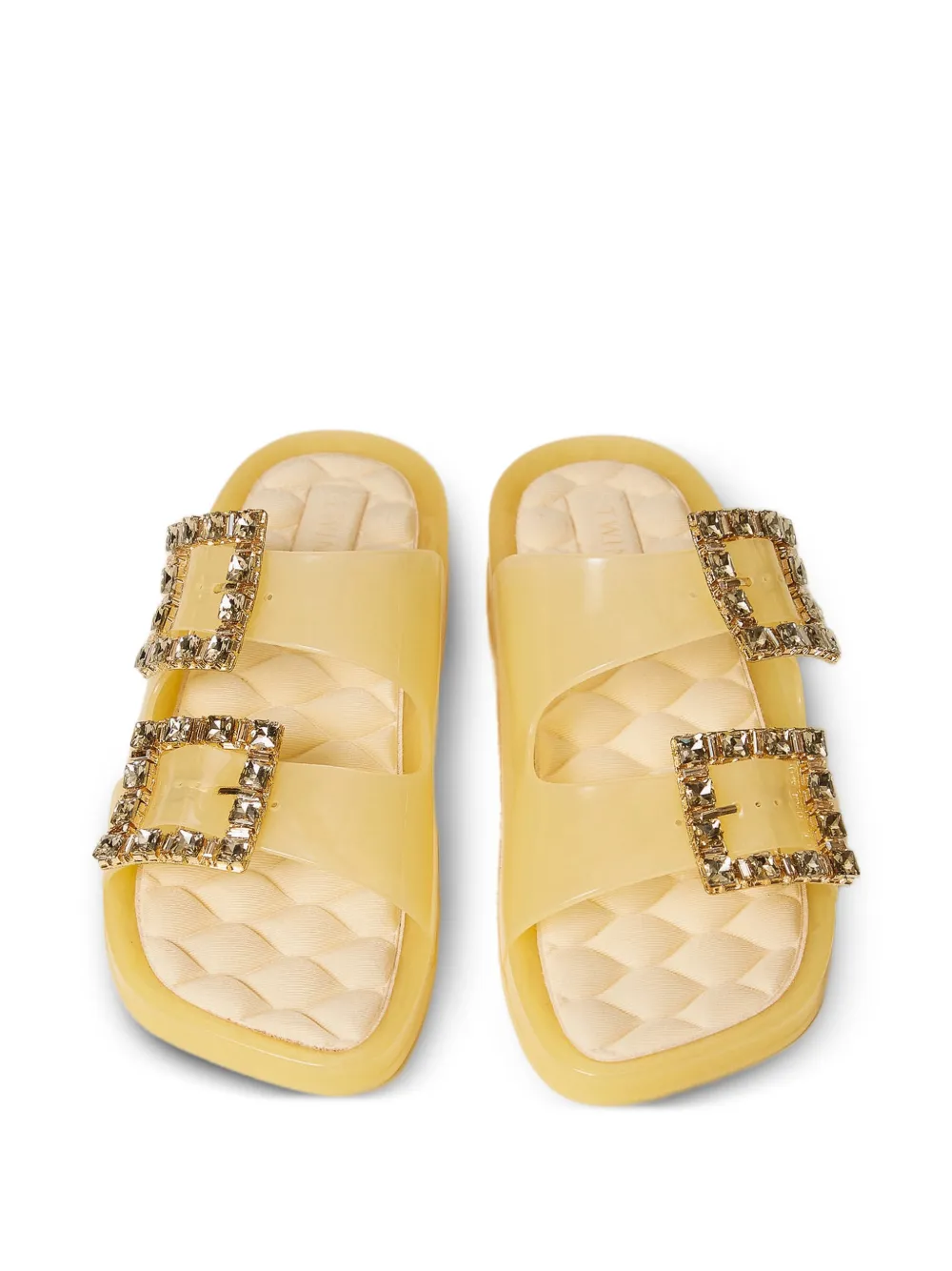 TWINSET Sandalen met juwelen gespen Wit