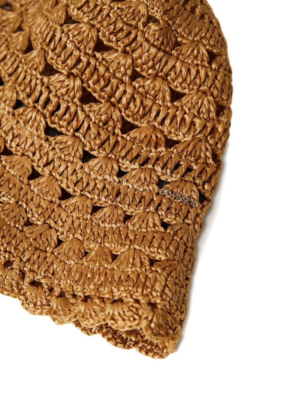  Twinset Woven-effect Logo-detail Hat - Brown 