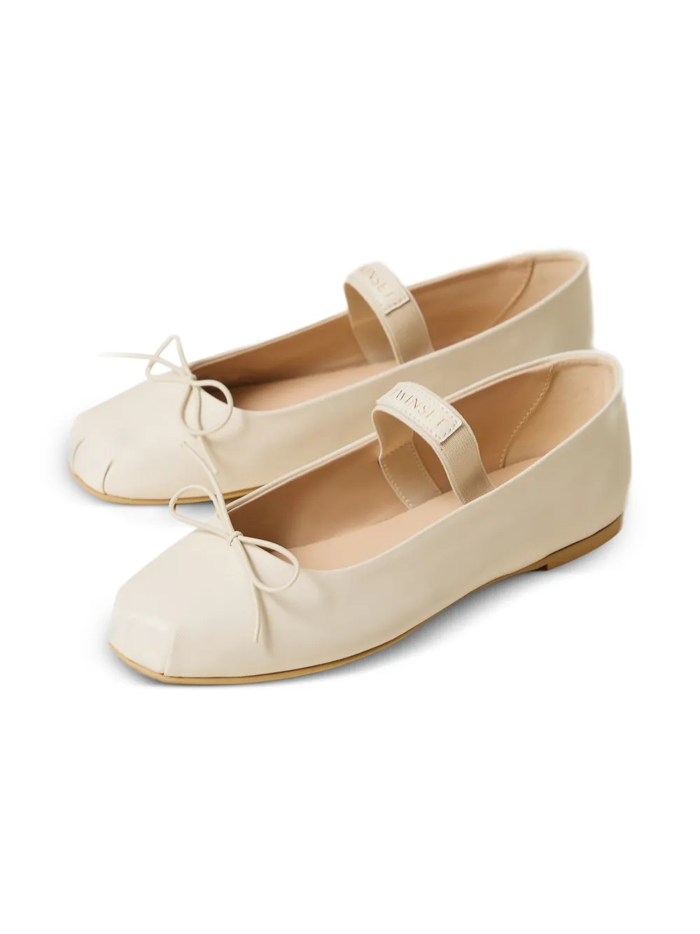 TWINSET Kids Leren ballerina's Beige