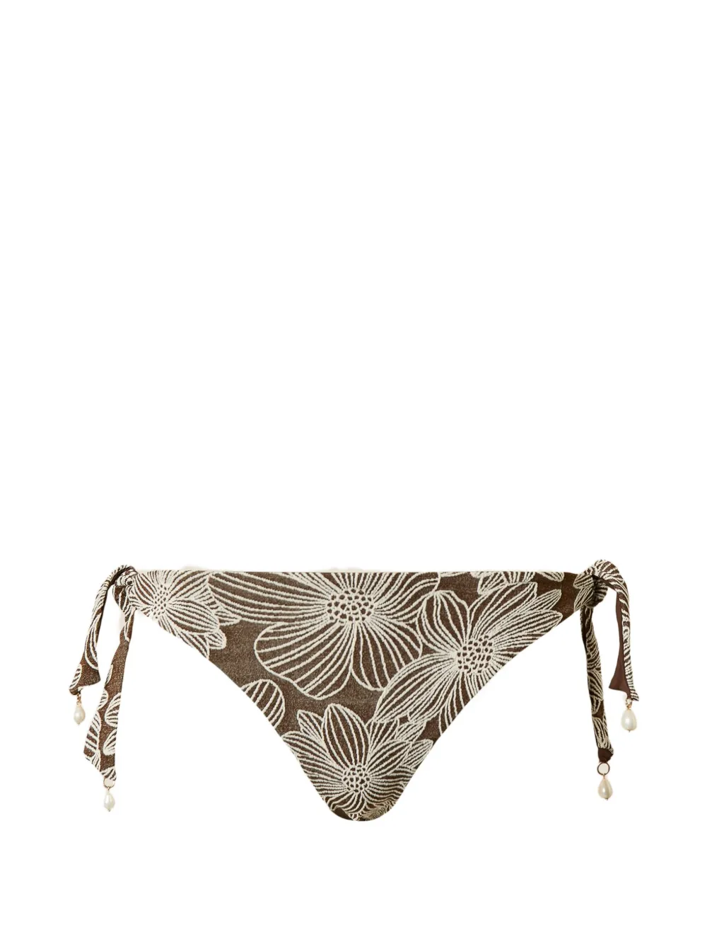 TWINSET jacquard bikini bottoms - Marrone
