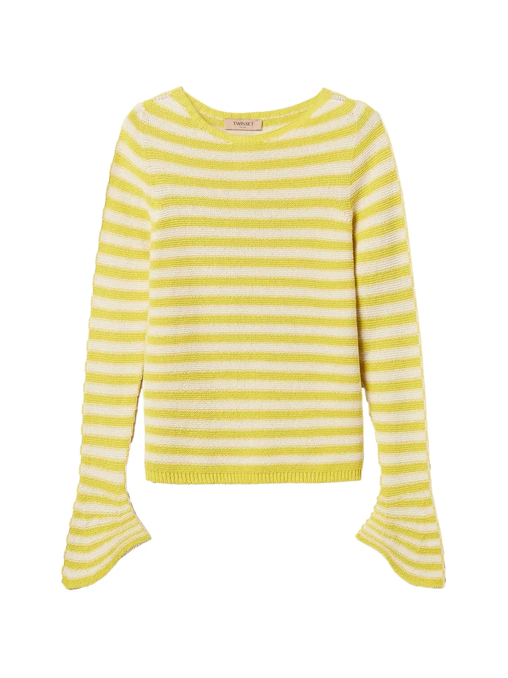 TWINSET striped crew-neck top - Giallo