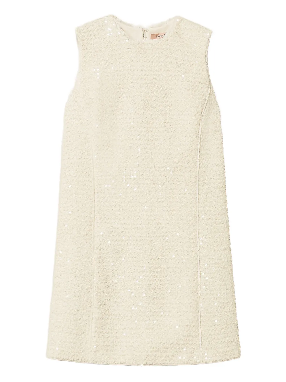 TWINSET bouclé sequinned mini dress - Neutrals